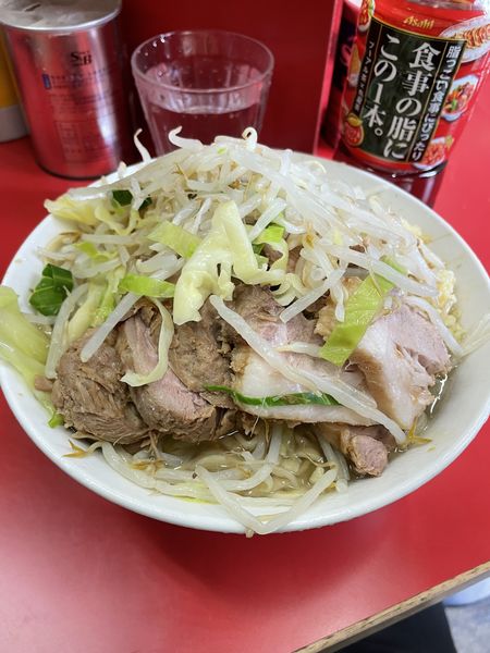 「小豚　ニンニク　カラメ」@ラーメン二郎 三田本店の写真