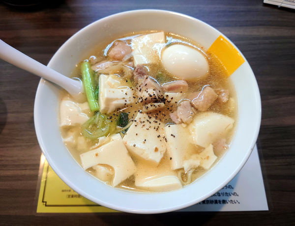 「冬季限定 豆腐らー麺+肉増し」@塩生姜らー麺専門店 MANNISH 神田西口店の写真