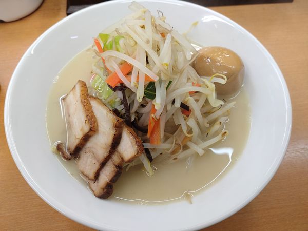 「鶏豚塩タンメン+味付玉子」@富白 御徒町本店の写真