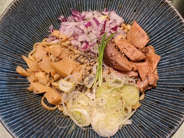 「限定　煮干しまぜそば　光風」@つけ麺 繁田の写真