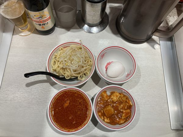 「ビールセット＋プチ麻婆丼」@蒙古タンメン 中本 千葉店の写真
