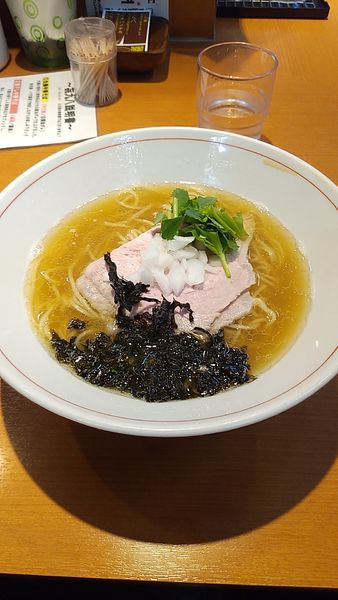 「煮干し中華そば+伊勢海老和え玉」@㐂九八 ～garage～の写真