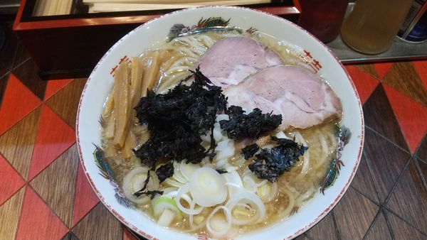 「背脂煮干し大盛(1,050円)」@オールドラーメンショップ 逆流の写真