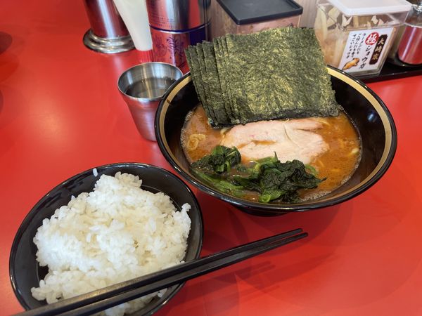 「ラーメン並のり増し硬濃」@横浜家系ラーメン 大﨑家の写真