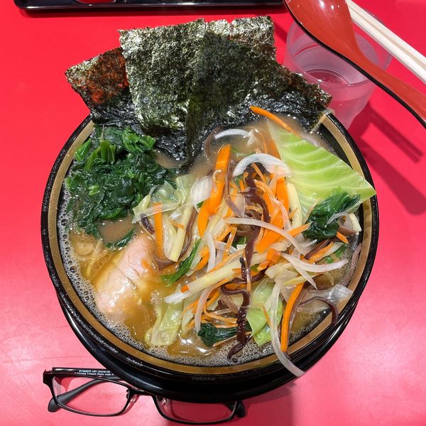 「ラーメン（並盛）野菜畑」@環2家 川崎店の写真