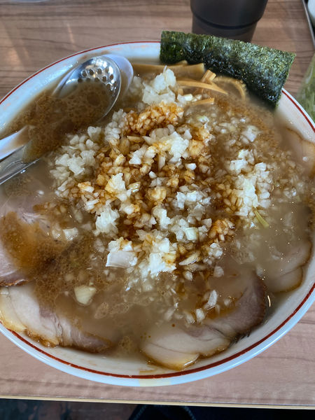 「こってりラーメン650円➕チャーシュー200円➕玉ねぎ100円➕」@中華そば専門店 びんびん亭 瑞穂店の写真