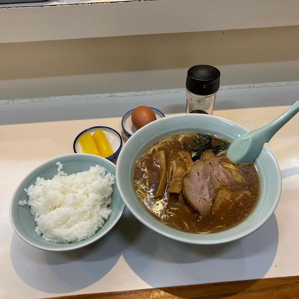 「味噌ラーメン定食」@らーめん亭の写真