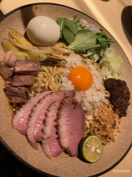 「特製紀州鴨まぜそば」@鴨中華そば 楓の写真