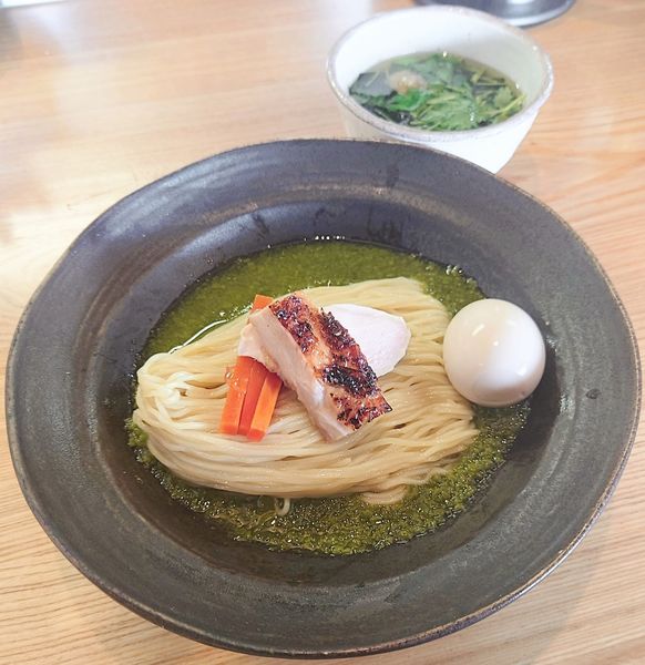 「鶏塩つけそばメカブ餡【期間·数量限定】」@麺 㐂色の写真