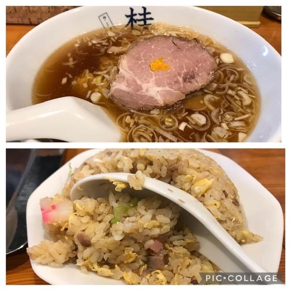 「ラーメン小&半チャーハン」@煮干しだし醤油ラーメン 桂の写真