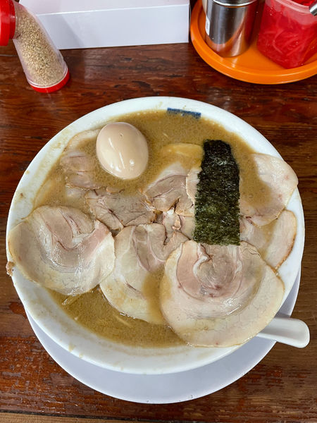 「チャーシューメン＋大盛＋替玉＋半熟煮卵」@魁龍の写真