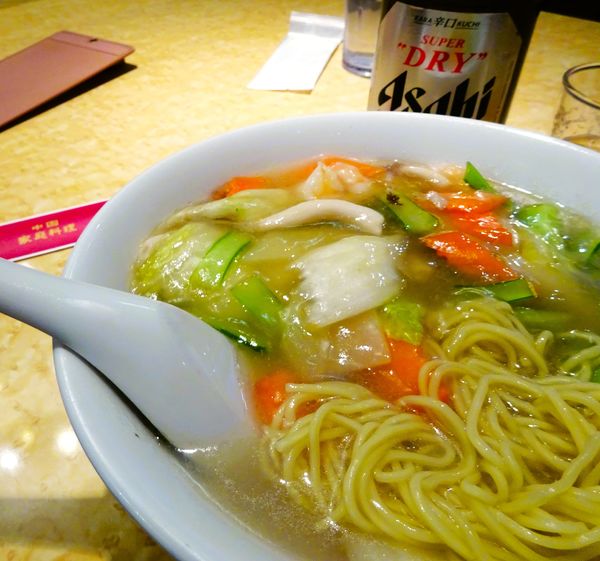 「蝦仁湯麺（850円）」@龍門 新館の写真