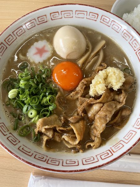 「肉玉そば並＋味玉＋ライス小¥1,150」@元祖 肉玉そば越智の写真