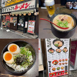 「全部のせこってりとんこつらぁ麺」＋「味玉ばくだんめし」＋「生ビ