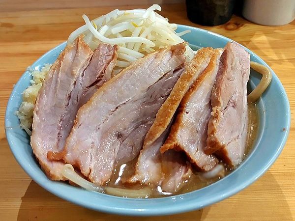 「えぼし麺 豚増し 野菜増し ニンニク」@えぼし麺 菜良の写真