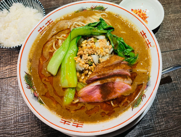 「【限定】伝説になるかもしれない担々麺(並)＋カラミ＋ライス」@ラーメン カラテキッドの写真