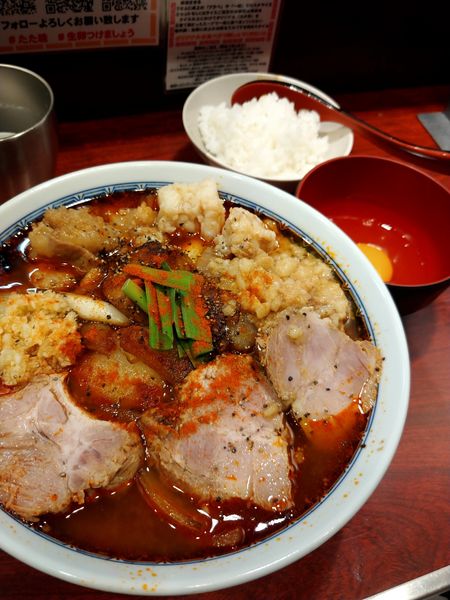 「特製辛スタミナ中華セット」@中華そば たた味の写真