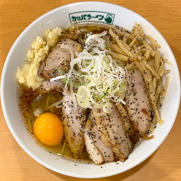 「肉カッパブラックセット ¥1150円」@カッパラーメンの写真
