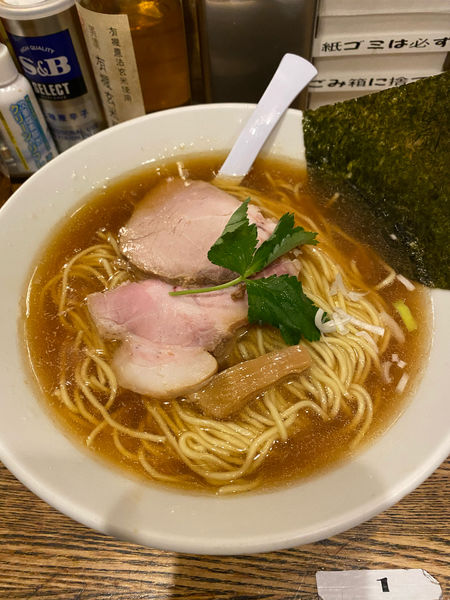 「平子煮干しそば850円➕大盛150円➕麺固め」@新橋 纏の写真