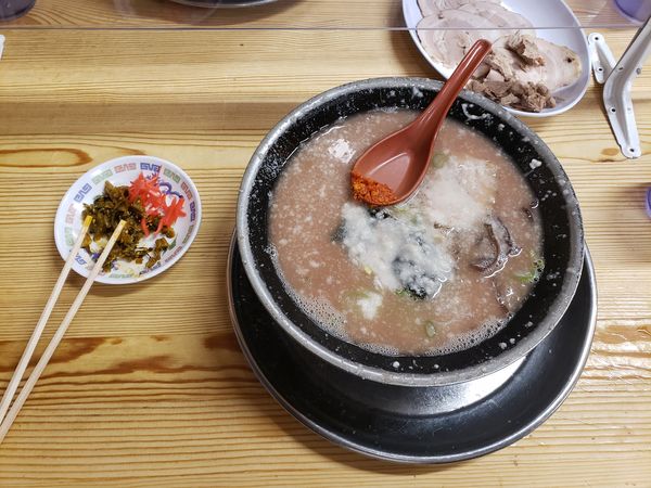 「とんこつこってり690円+替玉100円」@火の国 文龍 菊陽バイパス店の写真