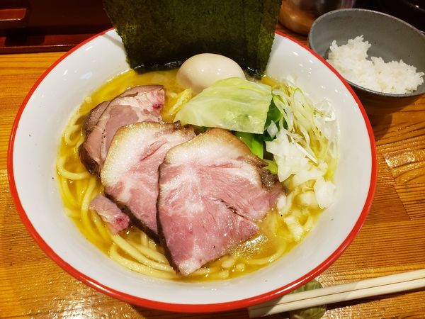 「特製ラーメン　白ごはん小」@うまい！ キャベツらーめん 剛田商店の写真