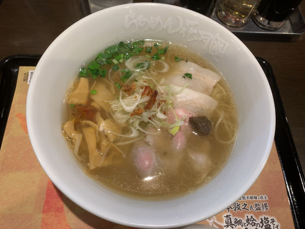 「金色不如帰　真鯛と蛤の塩そば1000円」@らあめん花月嵐 神田店の写真