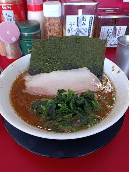 「ラーメン中盛、小ライス」@IEKEI KANSAI王道家直系 我道家の写真