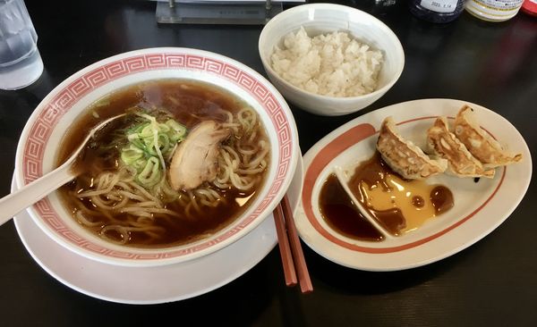 「cﾗﾝﾁ(ﾗｰﾒﾝ＋ﾗｲｽ＋餃子)650¥」@幸楽苑 茨城東海店の写真