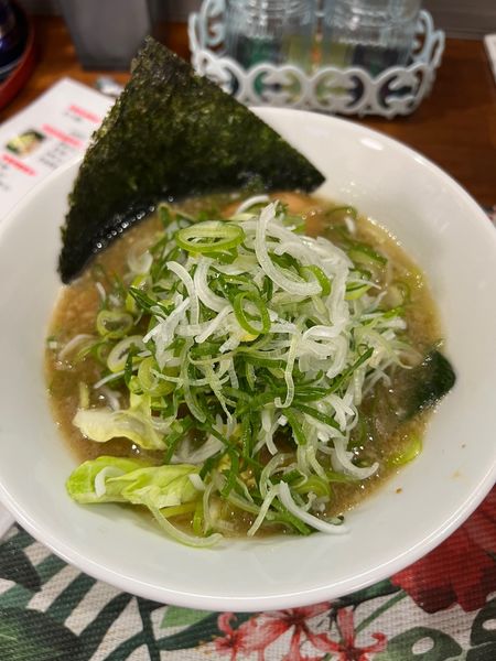 「まろやか豚骨　醤油（ネギトッピング）」@らぁめん 椰斗の写真
