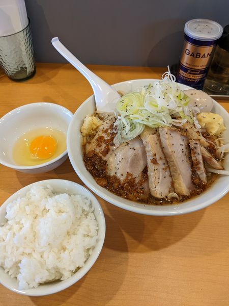 「特製カッパブラックセット」@カッパラーメンの写真