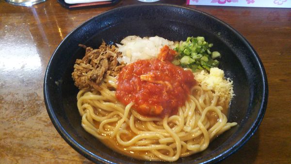 「特製エビまぜそば」@はりけんラーメンの写真