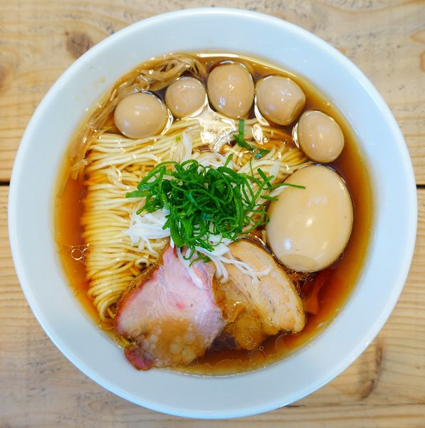 「鶏ソバ醤油＋味玉＋うずらの味玉」@The Noodles & Saloon Kiriyaの写真