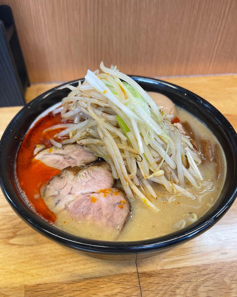 「味玉辛味噌ラーメン（もやし増し）」@味噌っ子 ふっくの写真