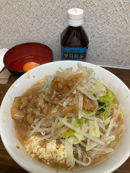 「ミニラーメン＋生卵」@ラーメン武丸の写真