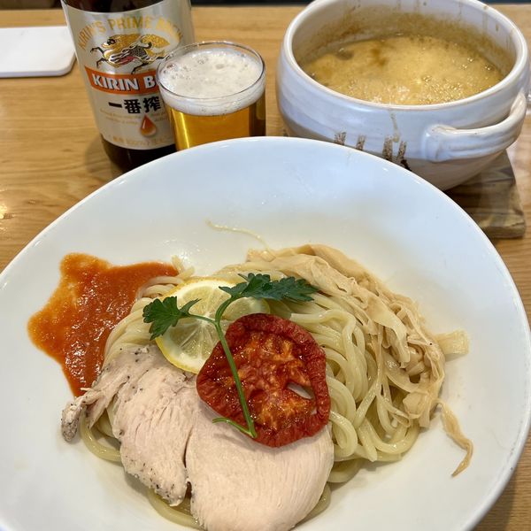 「濃厚海老つけ麺＋瓶ビール」@麺や厨の写真