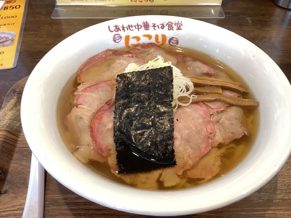 「チャーシュー中華そば　1200円」@しあわせ中華そば食堂 にこりの写真