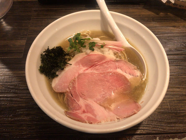 「圧縮淡麗煮干しそば冷（850円）」@魚々麺  園の写真