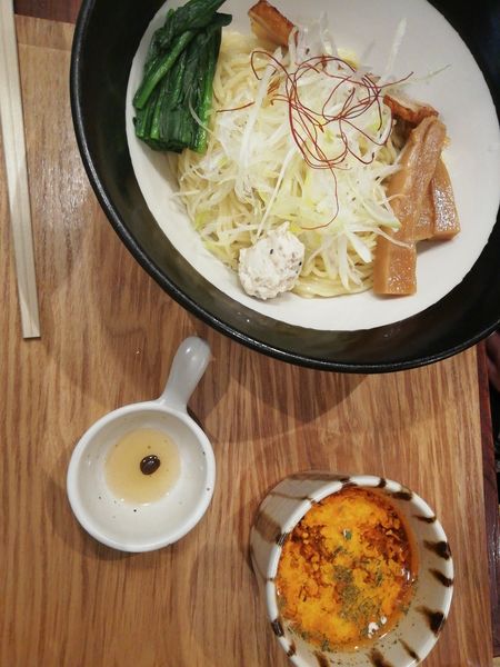 「フレッシュトマトつけそば」@千寿そば酒場 ツルツルカメカメの写真