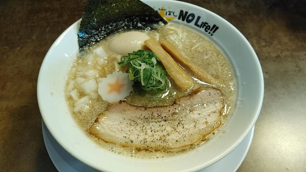「ばりこて煮干し　味玉」@おおぼし 松本桐店の写真