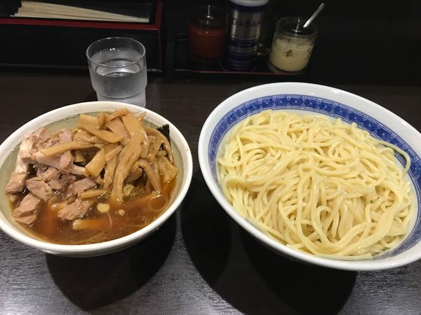 「つけ麺＋メンマチャーシュー」@中華そば べんてんの写真