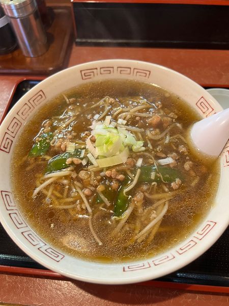 「いいだぁ限定もやしあんかけラーメン」@咲来軒の写真