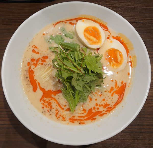 「担々麺(白、2辛)+味玉 1000円」@うさ担 浦和本店の写真