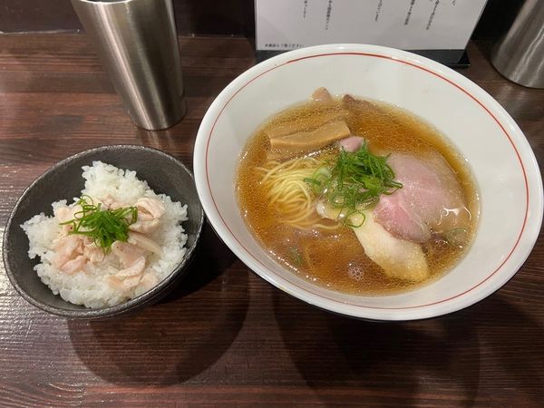 「「鶏醤油そば」・「鶏茶漬け」」@麺匠 とり松の写真