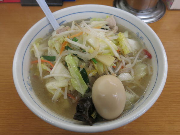 「野菜タンメン：500円（クーポンで味玉無料）」@福しん 上野駅前店の写真