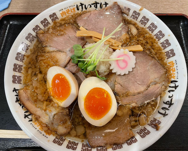 「肉そば味玉背脂醤油」@NEW OLD STYLE 肉そばけいすけの写真