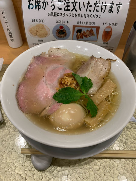 「黄金貝ラーメン　味玉」@なにわ麺次郎の写真