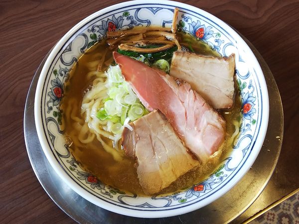 「中華そば塩（小）＋鴨肉　720＋250円」@湯の台食堂の写真