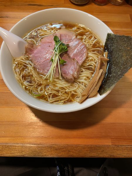 「醤油ラーメン大盛り」@らーめん わかつの写真