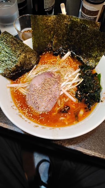 「地獄ラーメン　中級」@横浜家系らーめん 山崎家の写真