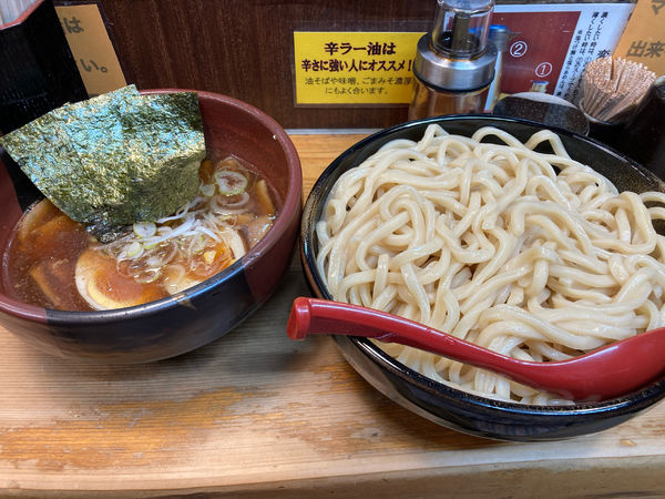 「つけ麺全部乗せ　太麺・サービス大盛り」@竹屋 田無店の写真